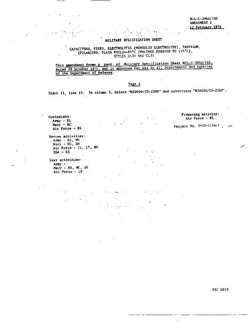 MIL MIL-C-3965/15D Amendment 1