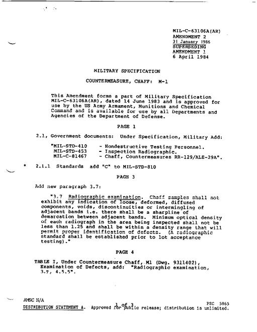 MIL MIL-C-63106A Amendment 2