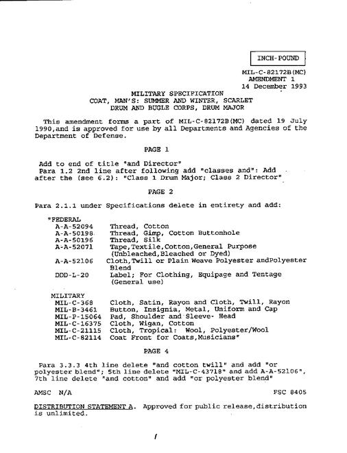 MIL MIL-C-82172B Amendment 1