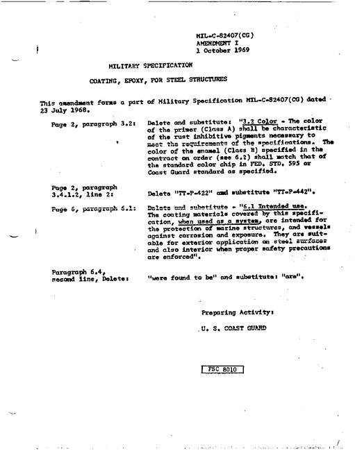 MIL MIL-C-82407 Amendment 1
