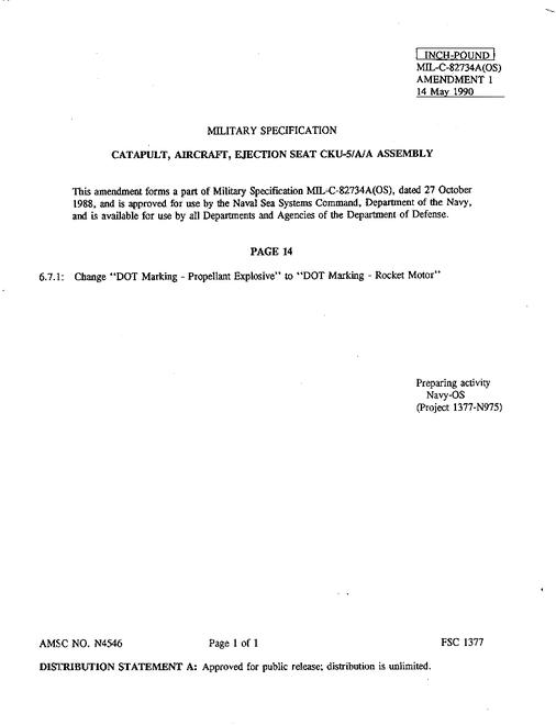 MIL MIL-C-82734A Amendment 1