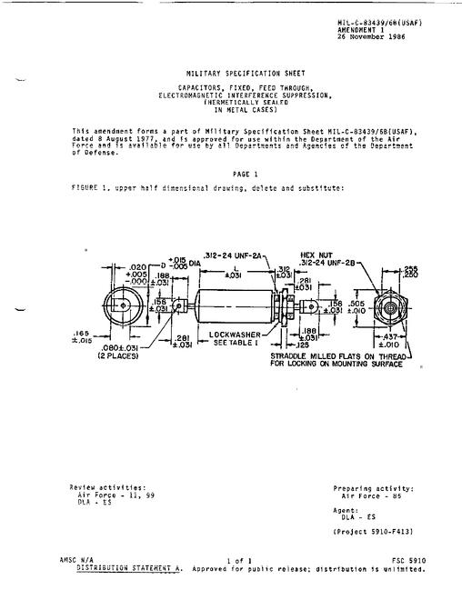 MIL MIL-C-83439/6B Amendment 1
