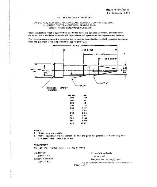 MIL MIL-C-85028/4