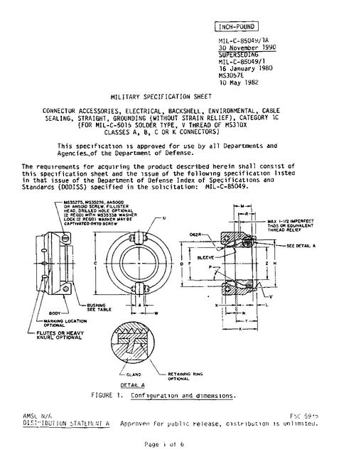 MIL MIL-C-85049/1A