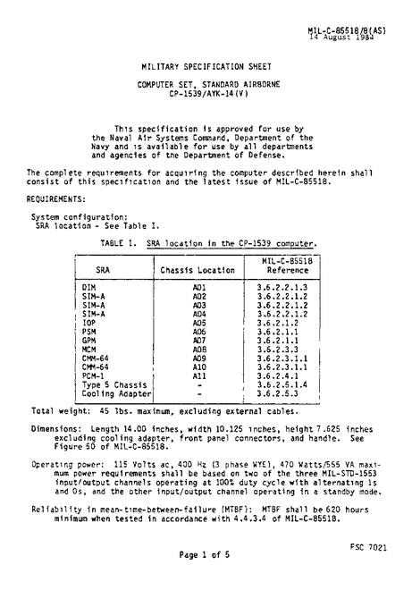 MIL MIL-C-85518/8