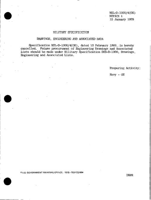MIL MIL-D-1000/4 Notice 1 - Cancellation