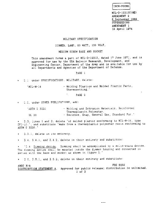 MIL MIL-D-12313C Amendment 2