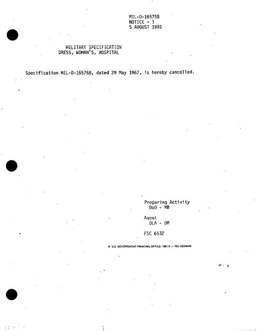 MIL MIL-D-16575B Notice 1 - Cancellation