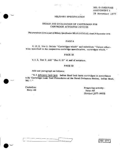 MIL MIL-D-21625F Amendment 1