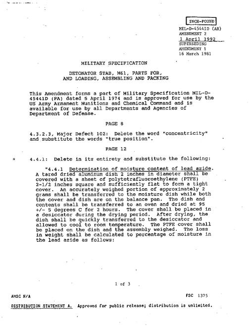 MIL MIL-D-45441D Amendment 2