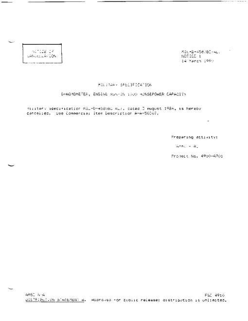 MIL MIL-D-45808C Notice 1 - Cancellation