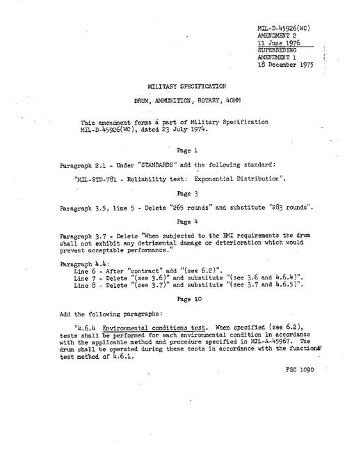 MIL MIL-D-45926 Amendment 2
