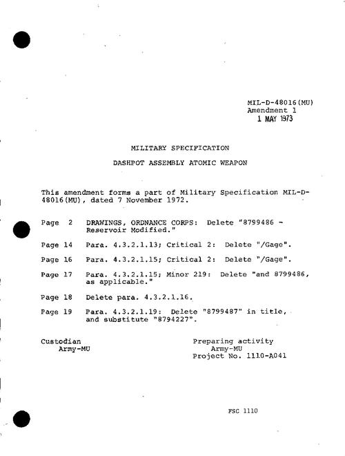 MIL MIL-D-48016 Amendment 1