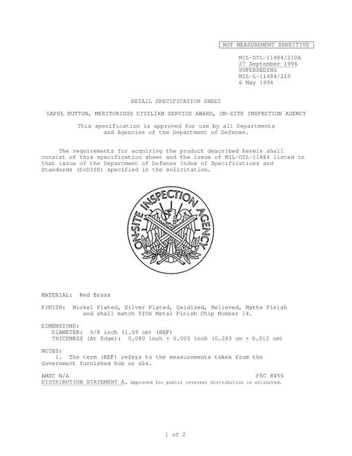 MIL MIL-DTL-11484/210A