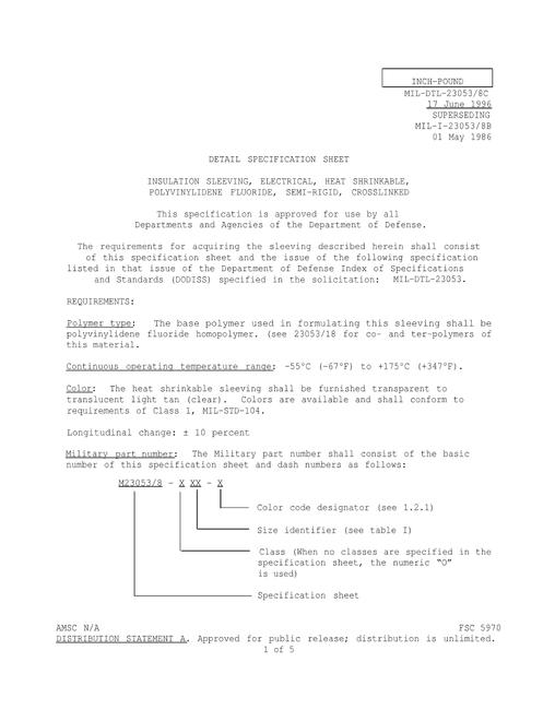 MIL MIL-DTL-23053/8C
