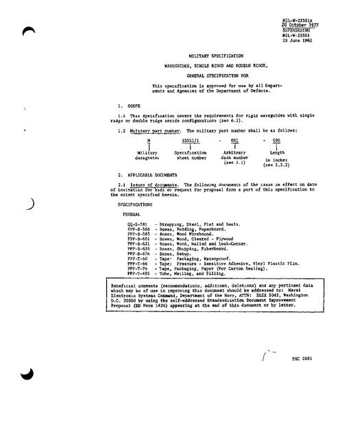 MIL MIL-DTL-23351B