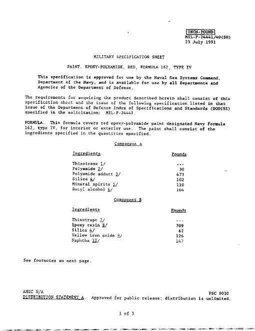 MIL MIL-DTL-24441/40A