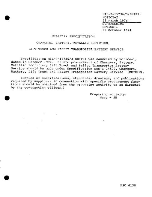 MIL MIL-P-15736/3 Notice 2 - Cancellation