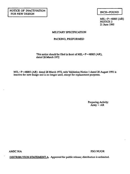 MIL MIL-P-48005 Notice 2 - Inactivation