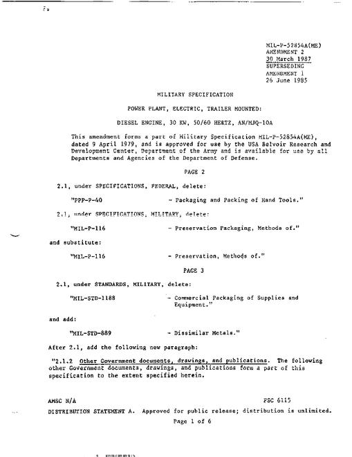 MIL MIL-P-52854A Amendment 2