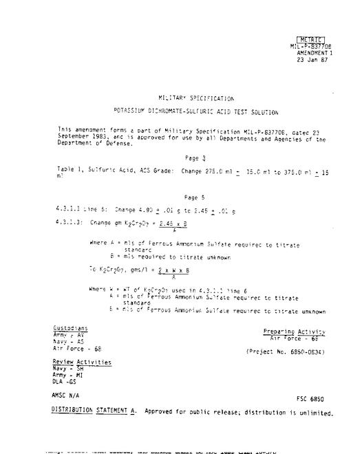 MIL MIL-P-83770B Amendment 1