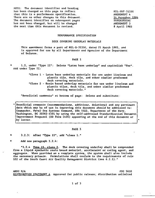 MIL MIL-PRF-3135G Amendment 4