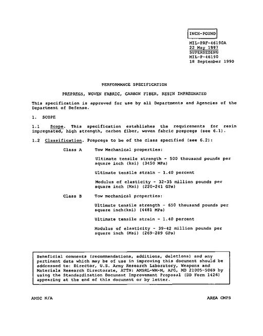 MIL MIL-PRF-46190A