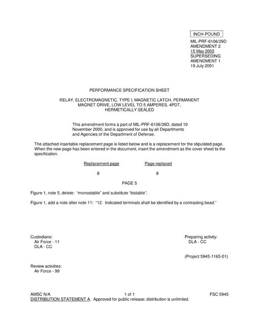 MIL MIL-PRF-6106/39D Amendment 2