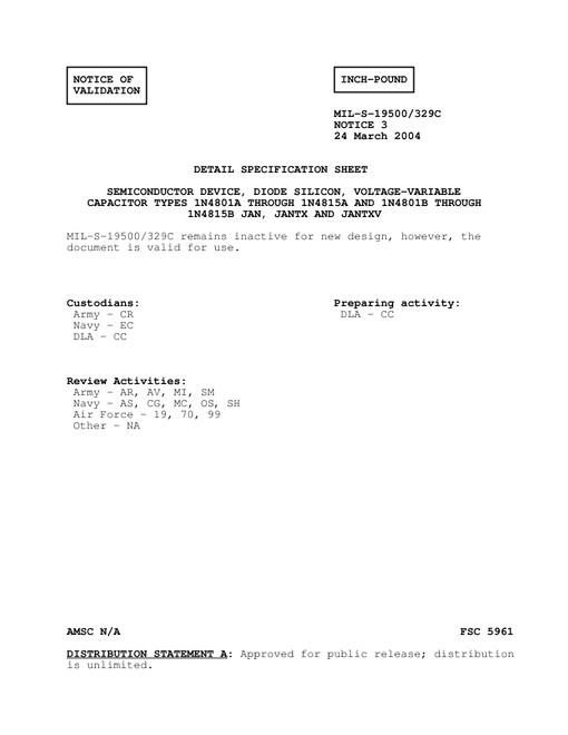 MIL MIL-S-19500/329C Notice 3 - Validation 2