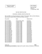 MIL MIL-S-20708/79F Notice 1 - Cancellation