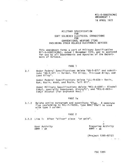 MIL MIL-S-50827A Amendment 1