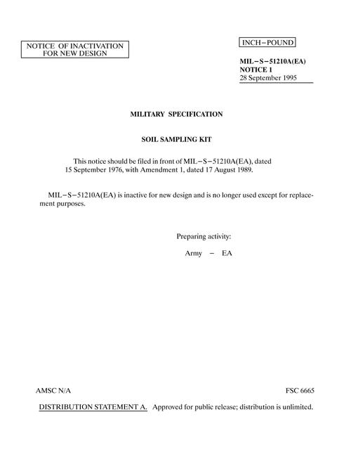 MIL MIL-S-51210A Notice 1 - Inactivation