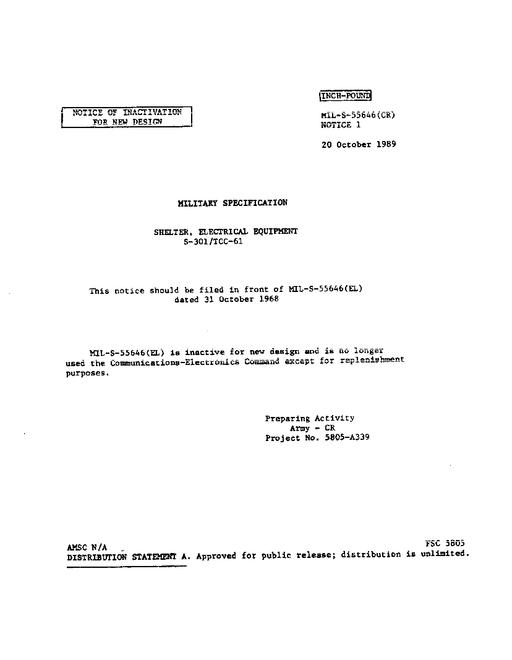 MIL MIL-S-55646 Notice 1 - Inactivation