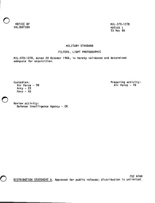 MIL MIL-STD-1278 Notice 1 - Validation