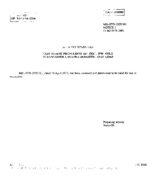 MIL MIL-STD-1325-161 Notice 1 - Validation