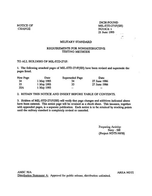 MIL MIL-STD-271F Change Notice 1