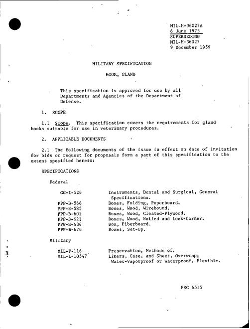 MIL MIL-H-36027A