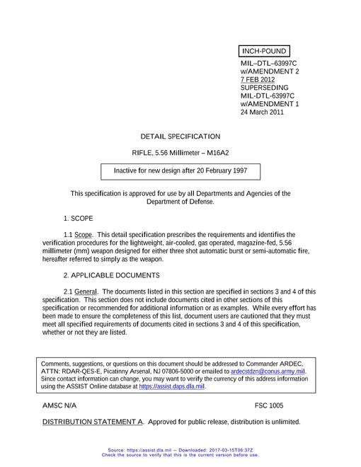 MIL MIL-DTL-63997C Amendment 2