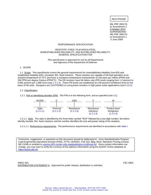MIL MIL-PRF-39017G Amendment 2