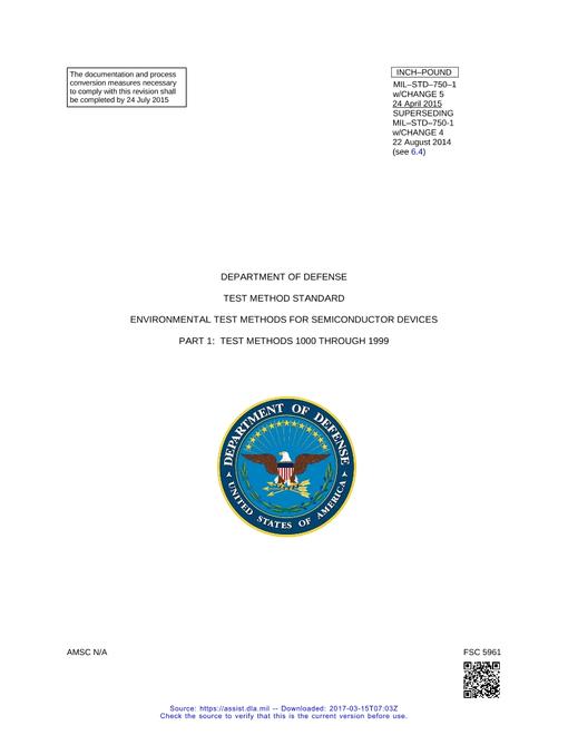 MIL MIL-STD-750-1 Change 5 (all previous changes incorporated)