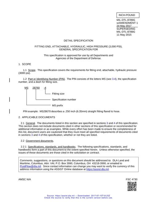 MIL MIL-DTL-8789G Amendment 1