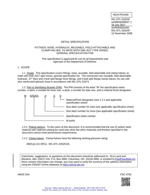 MIL MIL-DTL-52525F Amendment 1