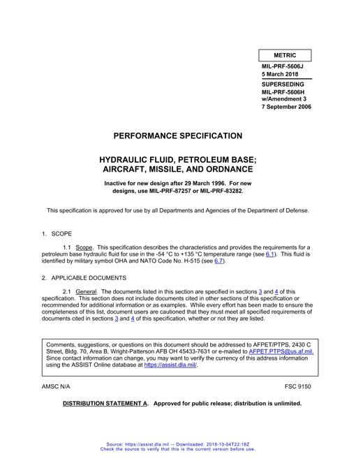 MIL MIL-PRF-5606J