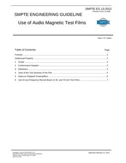 SMPTE EG 13
